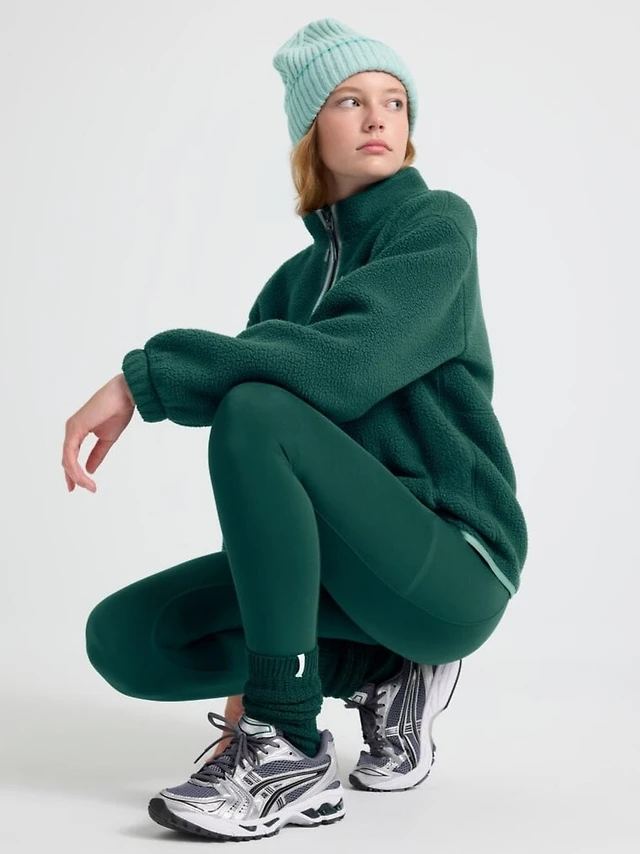 Haut à capuche fille Athleta vert hiver comme neuf Uptempo