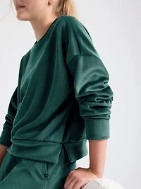 Athleta Girl Cozy Rib Crewneck