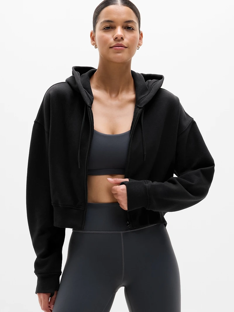 Forever Fleece Crop Full Zip