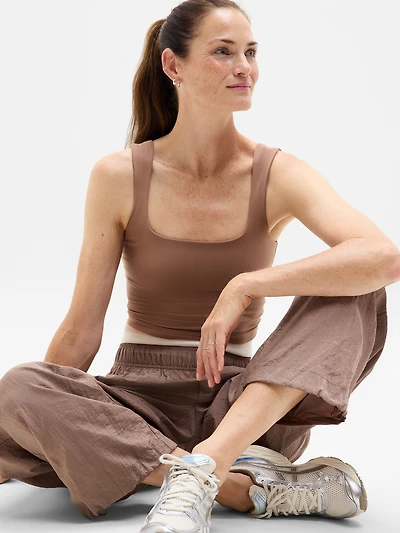 Transcend Square Neck Crop Sports Bra A-C