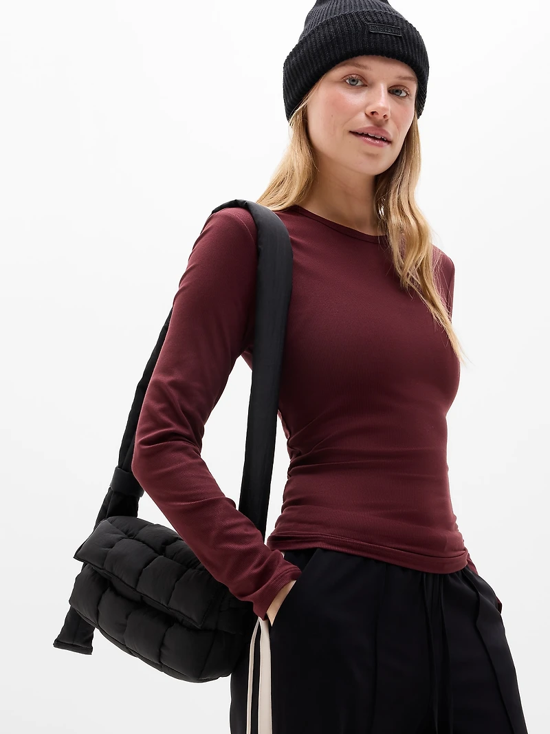 Woven Square Puff Crossbody