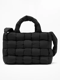 Woven Square Puff Tote