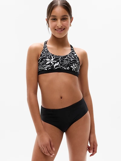 Athleta Girl Reversible Mid Rise Swim Bottom