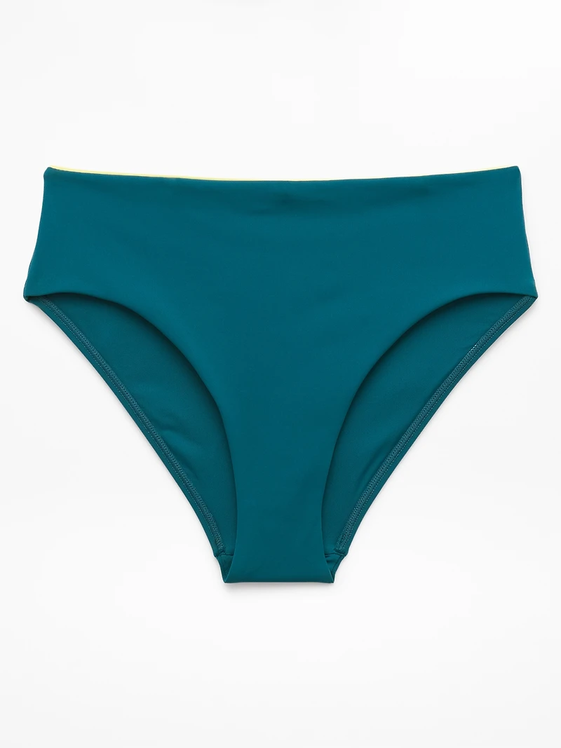 High Waist Cheeky Tipped Swim Bottom