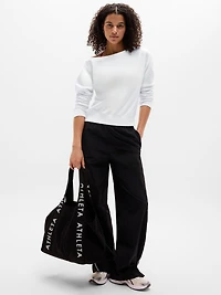 Airy Cotton Terry Boat Neck Sweatshirt