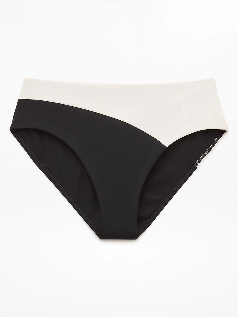 High Waist Cheeky Colorblock Swim Bottom