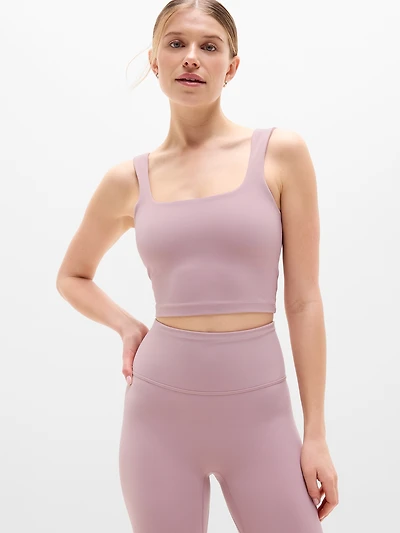 Transcend Square Neck Crop Sports Bra A-C