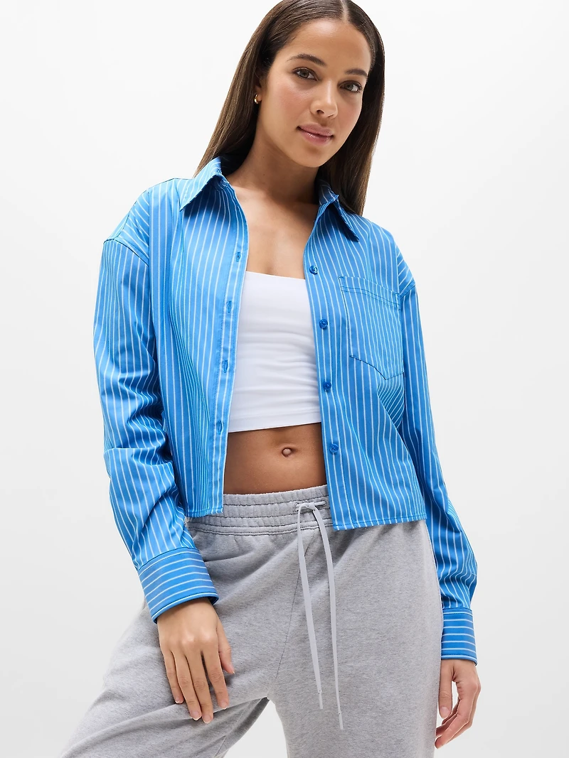 Midday Cropped Poplin Shirt