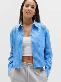 Midday Cropped Poplin Shirt