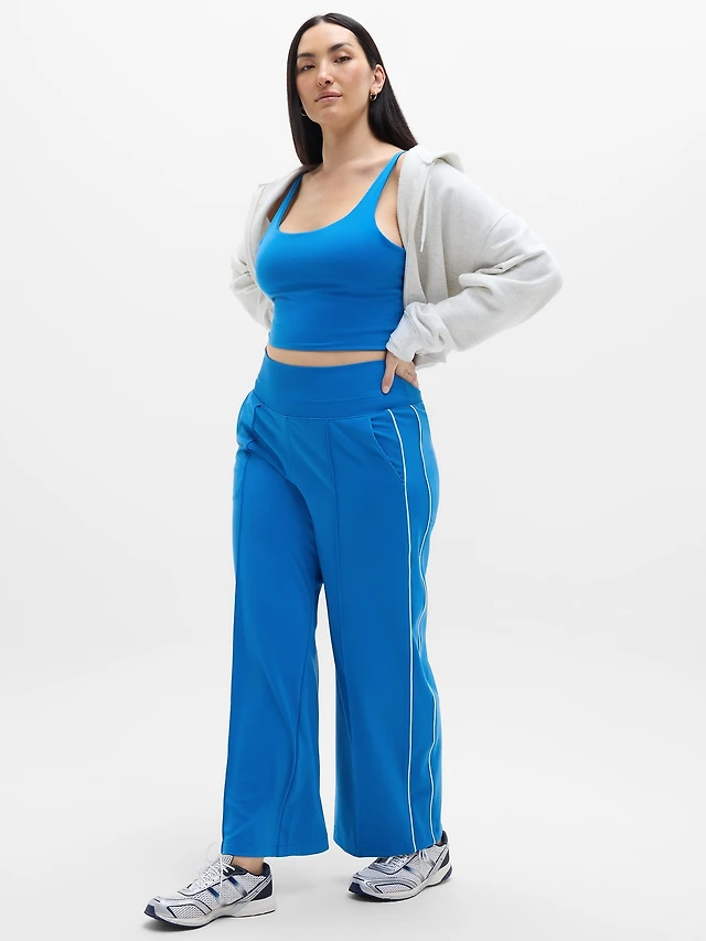 Venice High Rise Track Stripe Wide Leg Pant