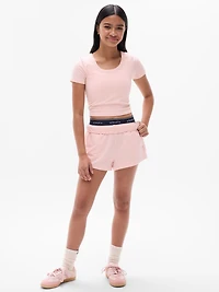 Athleta Girl Rise Above Rib Scoop Tee