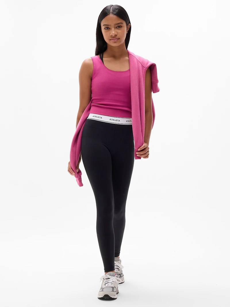 Athleta Girl High Rise Logo Chit Chat Legging