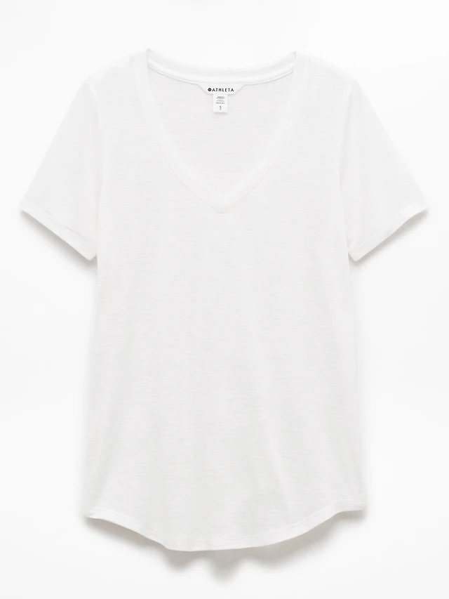 Breezy Scoop V-Neck Tee