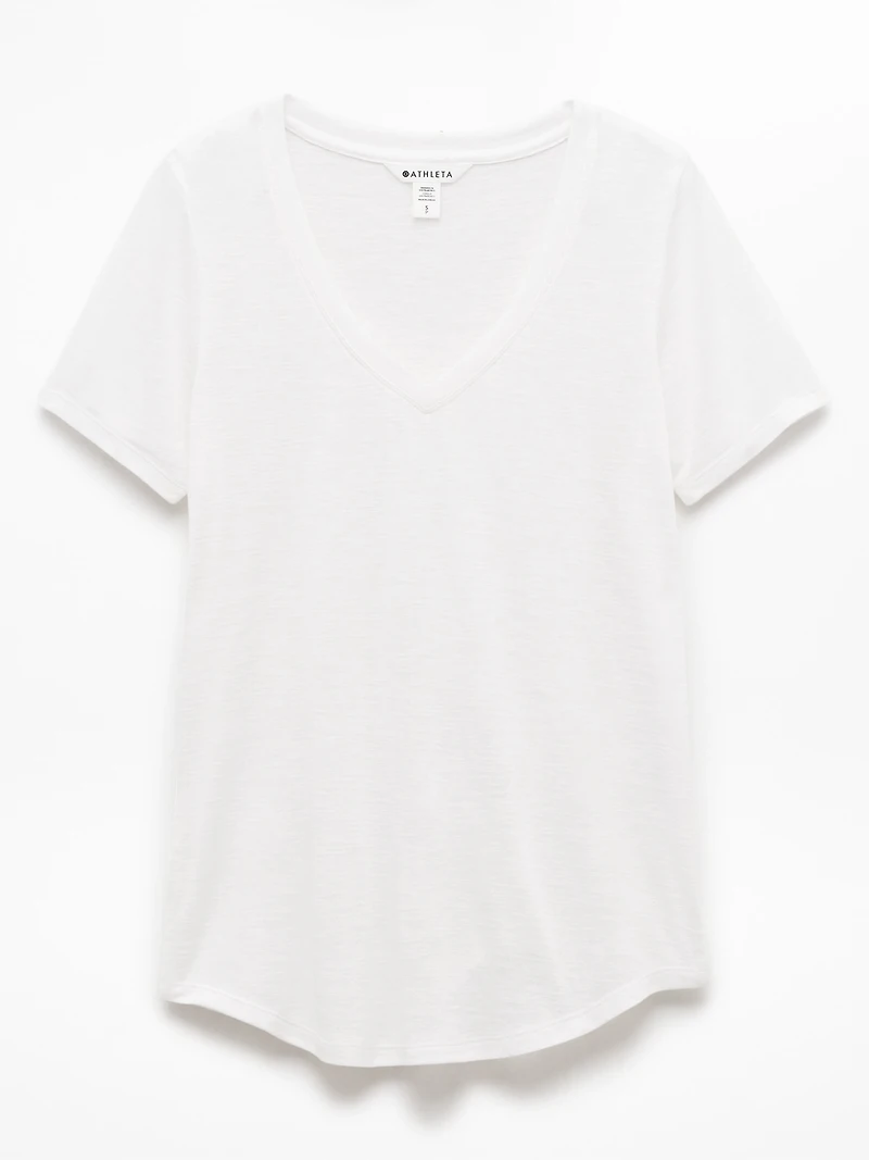 Breezy Scoop V-Neck Tee