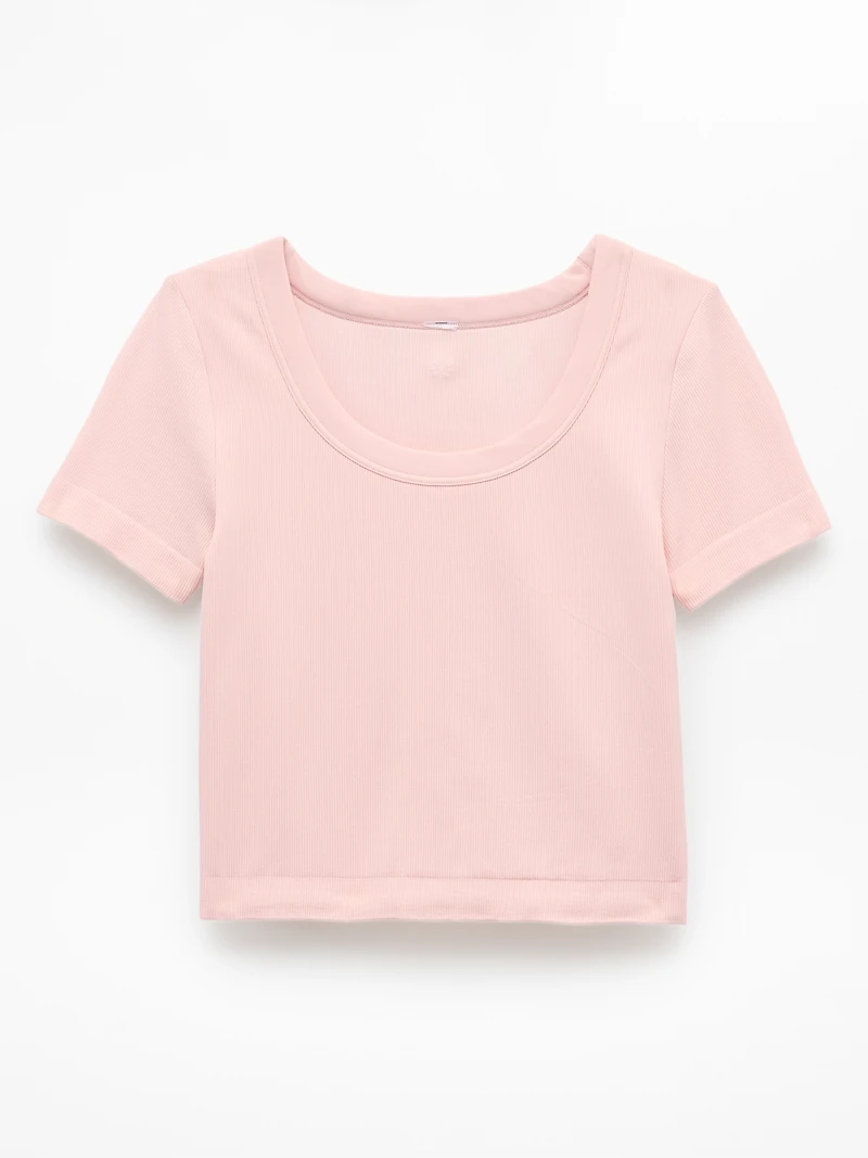 Athleta Girl Rise Above Rib Scoop Tee