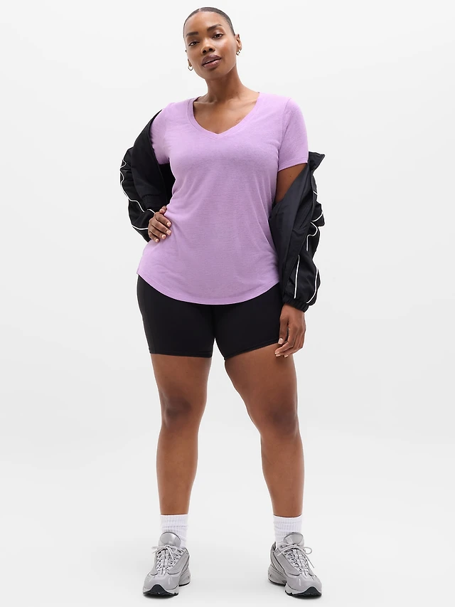 Breezy Scoop V-Neck Tee