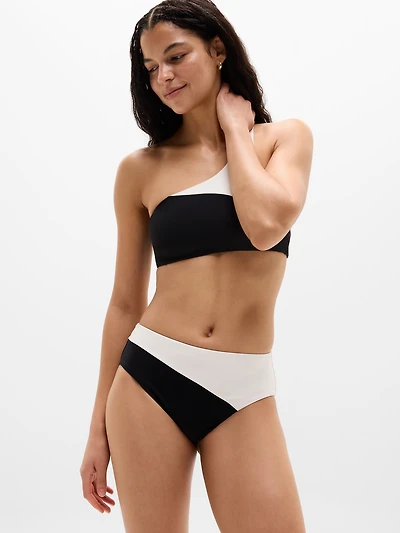 High Waist Cheeky Colorblock Swim Bottom