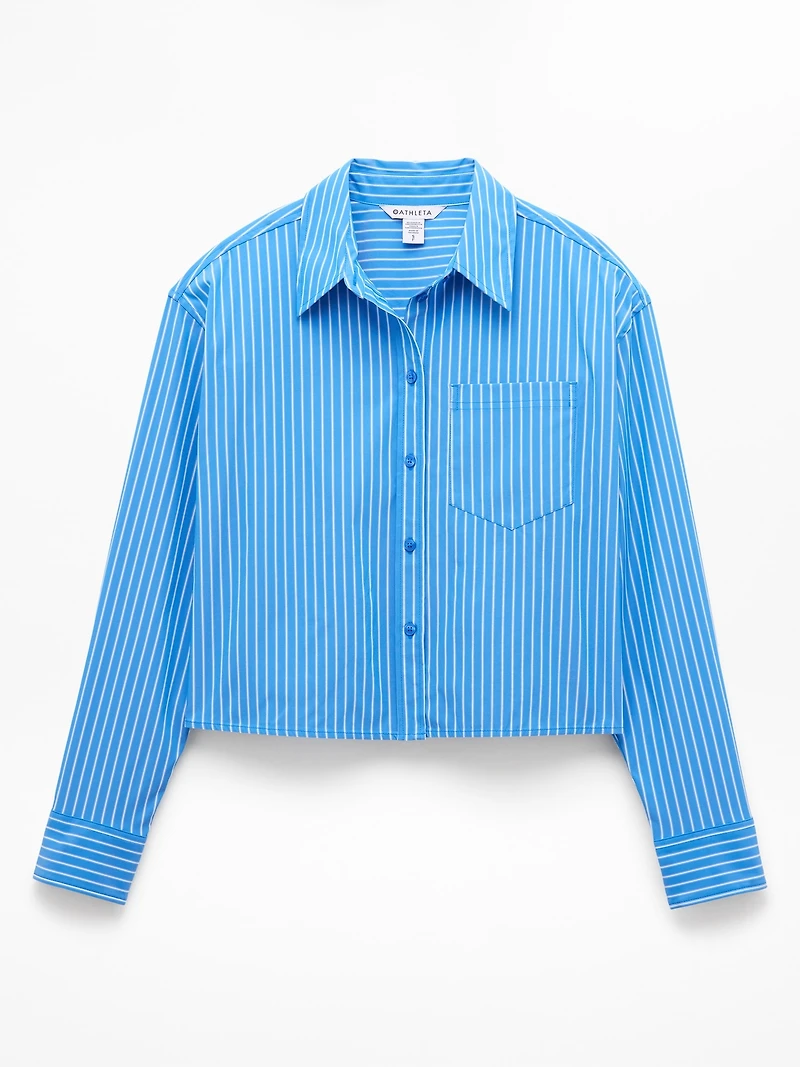 Midday Cropped Poplin Shirt