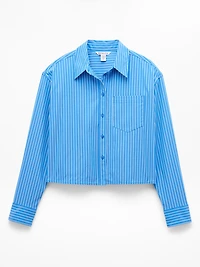 Midday Cropped Poplin Shirt
