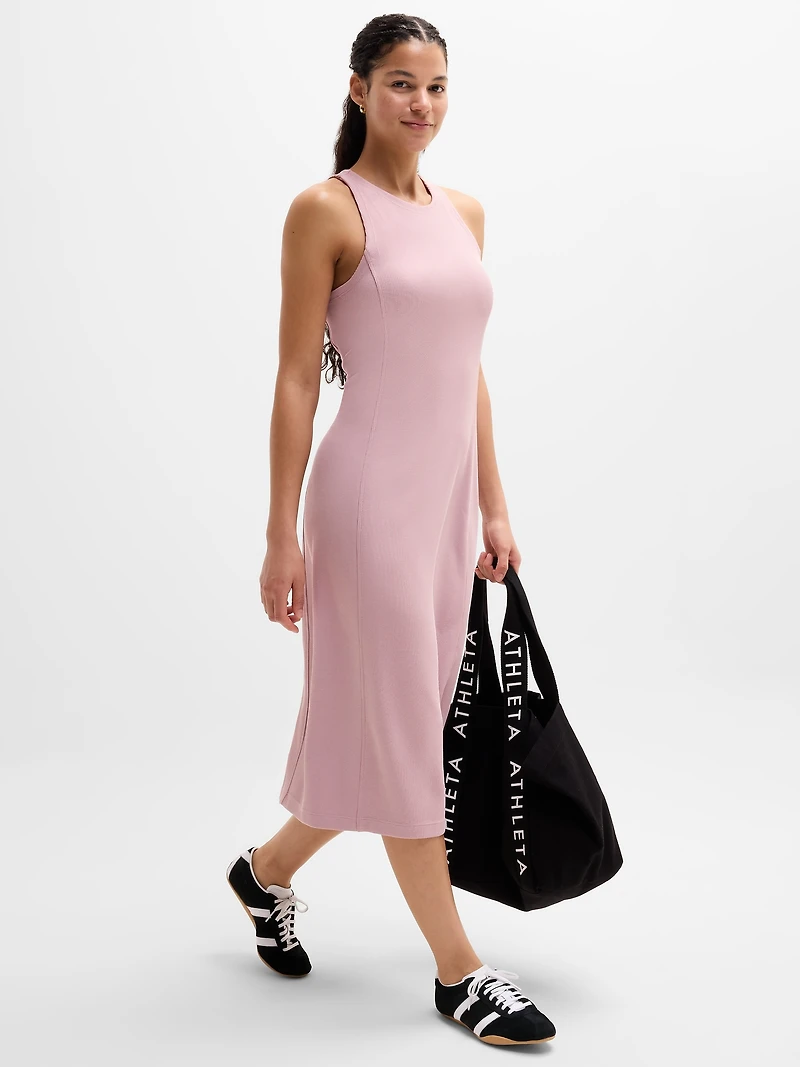 Seasoft Rib Midi Tank Dress