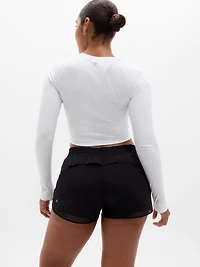 Mesh Racer Run Mid Rise 4" Short