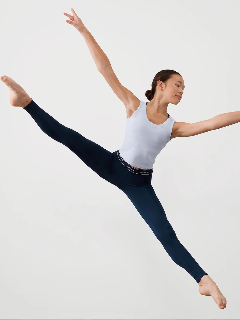 Athleta Girl High Rise Chit Chat Logo Legging