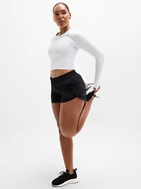 Mesh Racer Run Mid Rise 4" Short