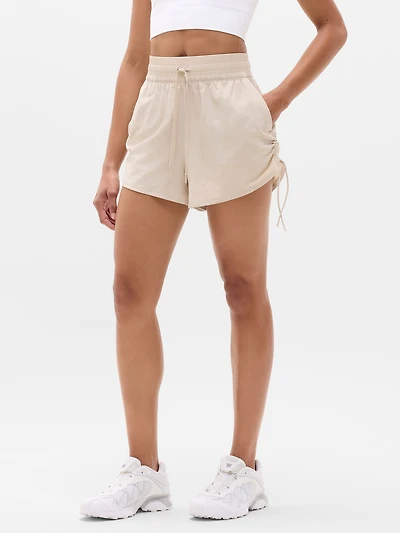 Weekender High Rise Ruched Run Short