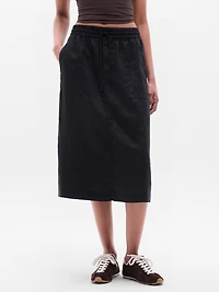 Retreat Linen Midi Skirt