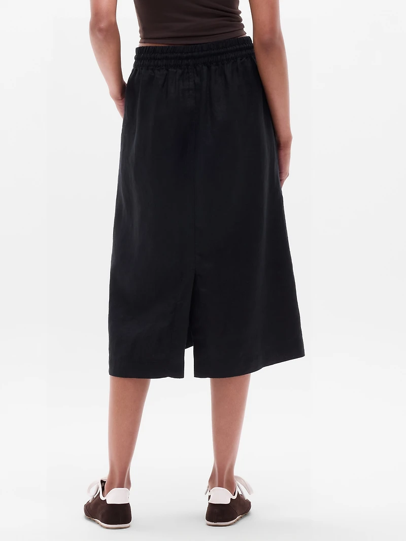 Retreat Linen Midi Skirt