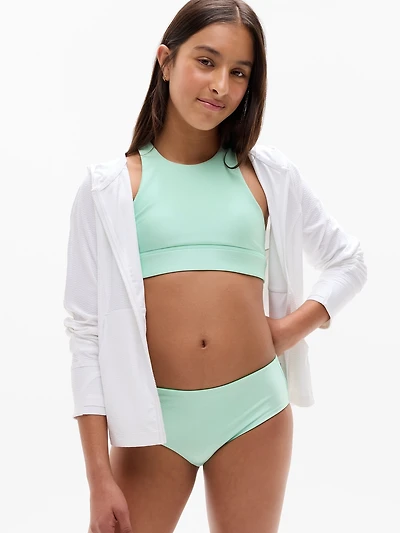 Athleta Girl Reversible Mid Rise Swim Bottom