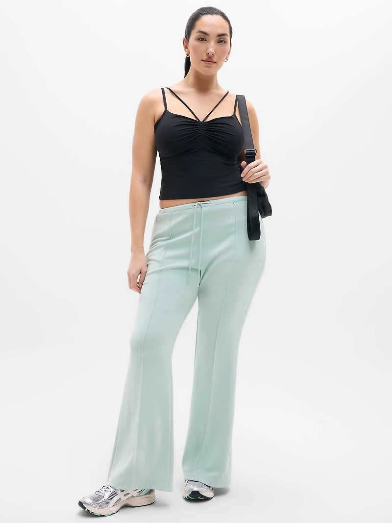 Seasoft Pintuck Mid Rise Flare Pant