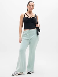 Seasoft Pintuck Mid Rise Flare Pant