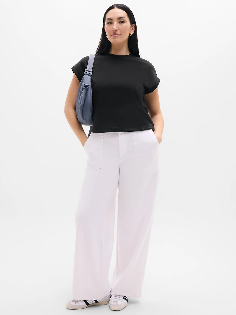 Airy Cotton Terry Sweatshirt Tee