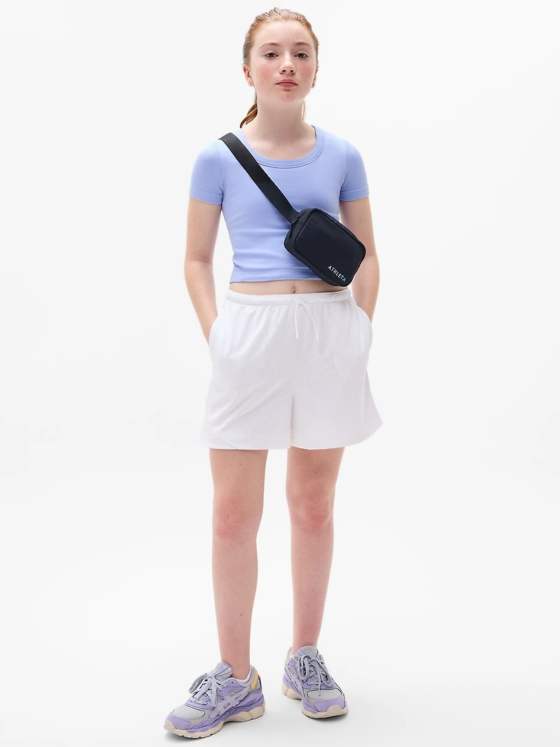 Athleta Girl Rise Above Rib Scoop Tee