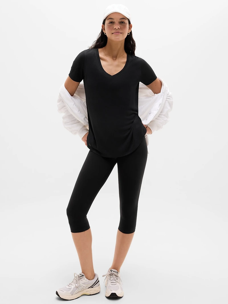 Breezy Scoop V-Neck Tee