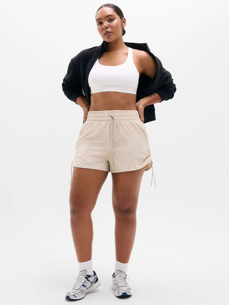Weekender High Rise Ruched Run Short