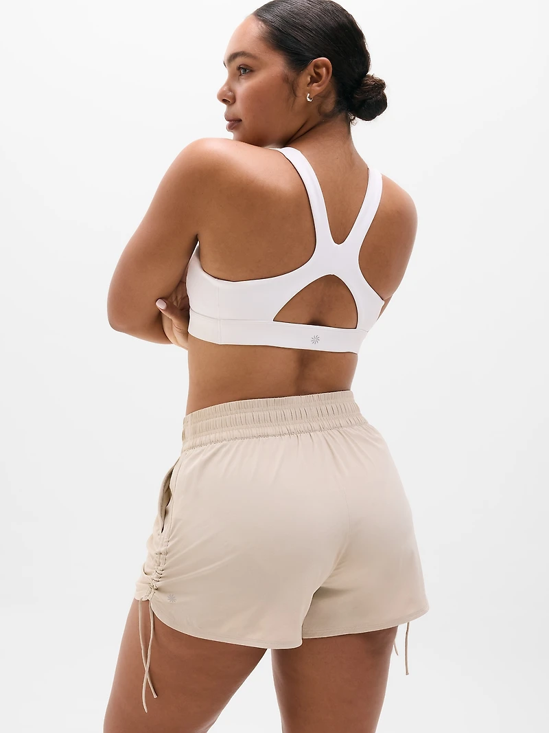 Weekender High Rise Ruched Run Short