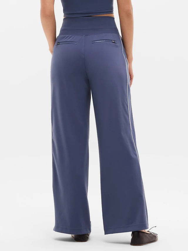 Venice High Rise Track Stripe Wide Leg Pant