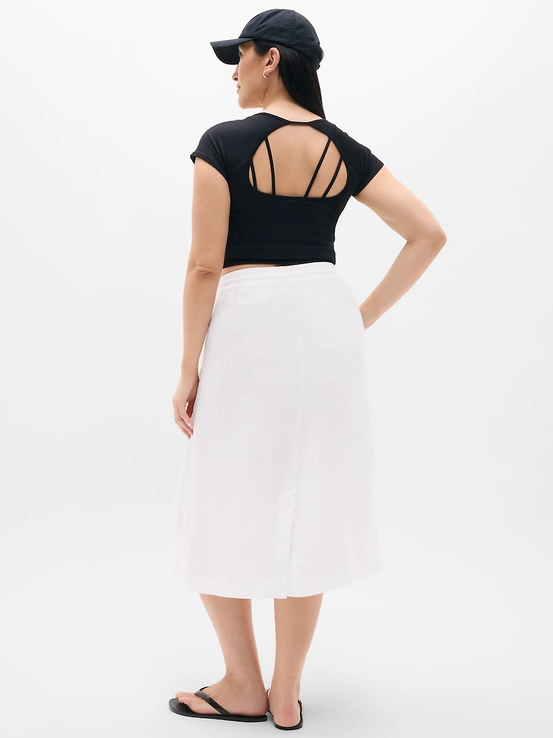 Retreat Linen Midi Skirt