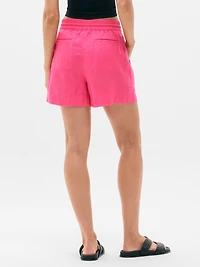 Retreat Linen Mid Rise 4" Short