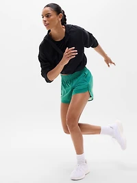 Mesh Racer Run Mid Rise 4" Short