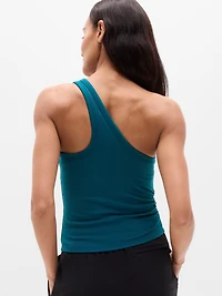 Signature Rib Asym One Shoulder Support Top