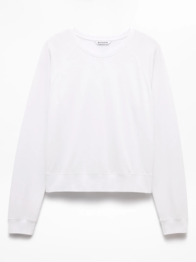 Airy Cotton Terry Crew Sweatshirt