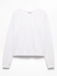 Airy Cotton Terry Crew Sweatshirt