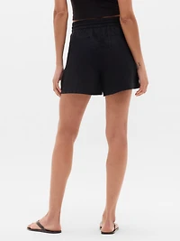 Retreat Linen Mid Rise 4" Short