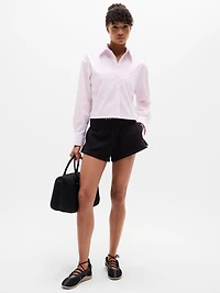 Midday Cropped Poplin Shirt