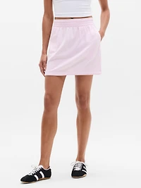 Airy Cotton Terry Mid Rise Mini Skirt