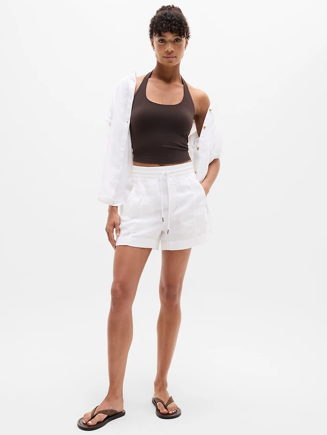 Retreat Linen Mid Rise 4" Short