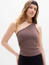 Signature Rib Asym One Shoulder Support Top